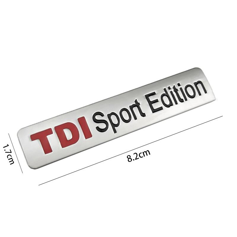 Metal Red TDI Sport Edition Logo Turbo Car Letter Sticker Emblem Chrome Badge Decals for V+W POLO GOLF CC TT JETTA GTI TOUAREG