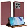For Motorola Edge 50 Pro 5G Case L-Shaped Grid Pattern Leather Stand Phone Cover with Card Slots