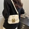 Fashion New Retro Single Shoulder Armpit Bag Women's Spring and Summer Texture Tofu Bag Commuter Small Square Bag Messenger Bag