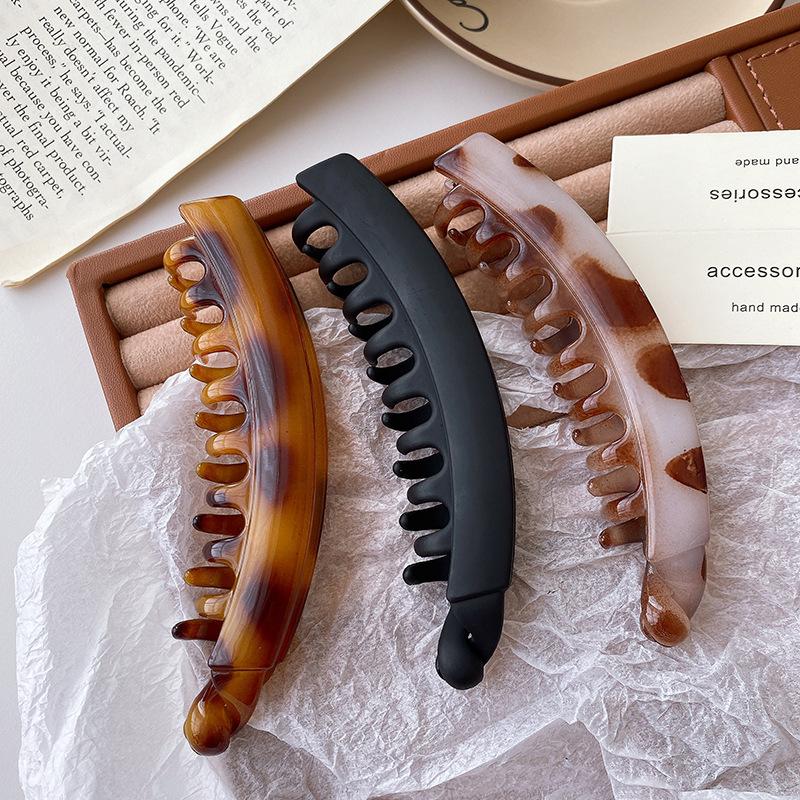 Matte Bananen-Haarspange, Fischförmige Haarnadel, Pferdeschwanz-Stirnband für Frauen, Haarschmuck, Haarklammern, Mädchen, Haarspangen, Kopfbedeckungen