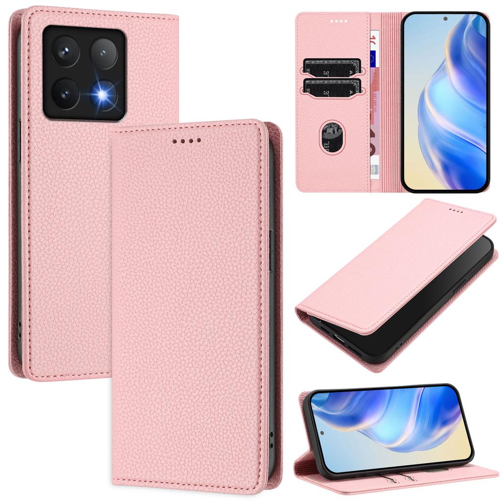 For Xiaomi 14T Pro Wallet Case RFID Blocking Litchi Texture Leather Mobile Cover