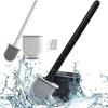 Toilet Brush for Cleaning Silicone Toilet Brush Cleaner Bathroom Wall Mounted Quick Drying Toilet Brush Flat Flexible Head