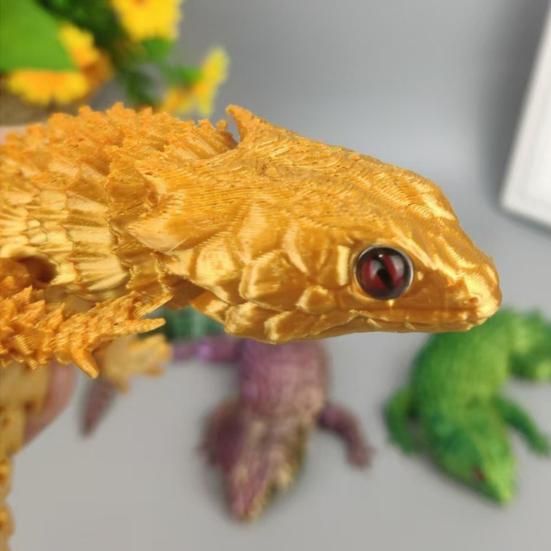 3D Lizard Simulation Model Action Toy Desktop Decor Realistic Looking Vibrant Color Animal Theme Lizard Fidget Toy Photography Prop