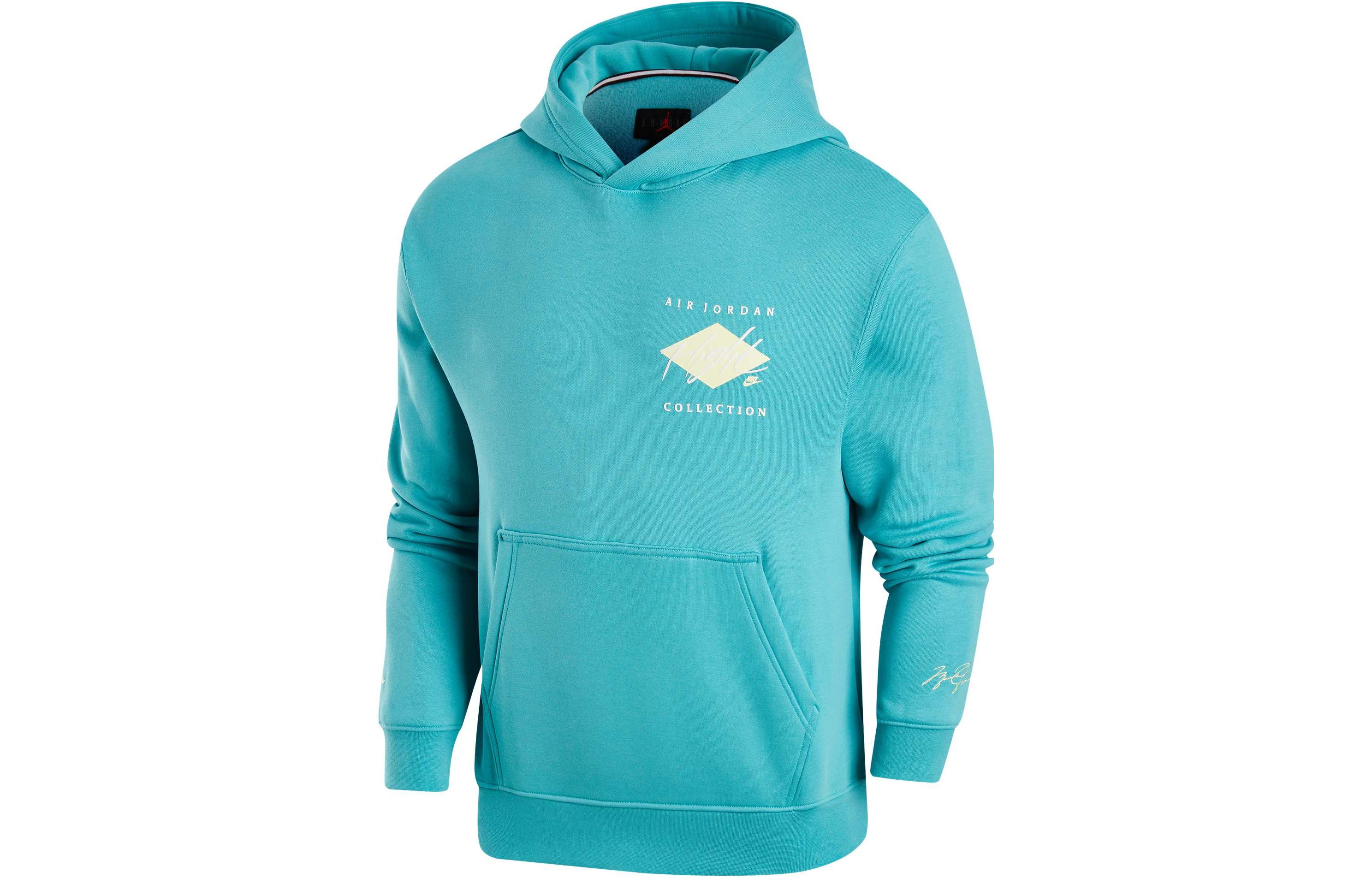 Sweatshirts Jordan Homme Canard Turquoise à Capuche Modéré Regular L blue