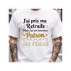 Men'S Funny French Retirement T-Shirt 'J'Etais Un Boss - Mari (I'M A Retired Boss & Husband)' - 100% 180Gsm Soft Retro Lettering And French Text