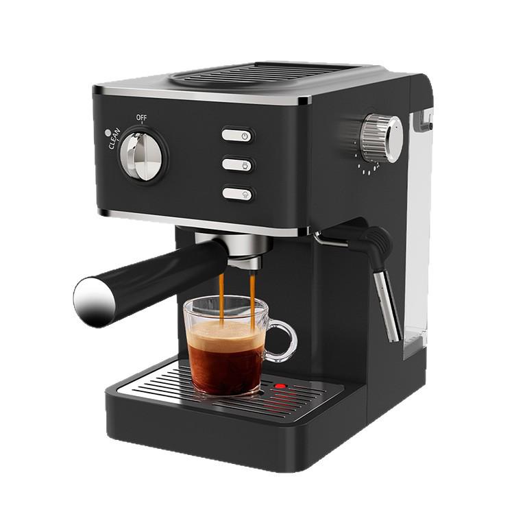 Kompakt halvautomatisk italiensk kaffemaskin med melkeskummer
