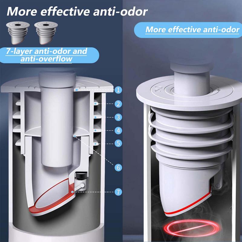 Vedação da Mangueira de Drenagem da Máquina de Lavar Tampa de Vedação Plugue de Drenagem para Tubo de Esgoto Versátil Anti-Odor Ralo de Chão Prevenção de Refluxo