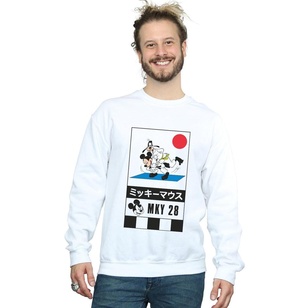 Disney Mens Mickey And Goofy Karate Sweatshirt