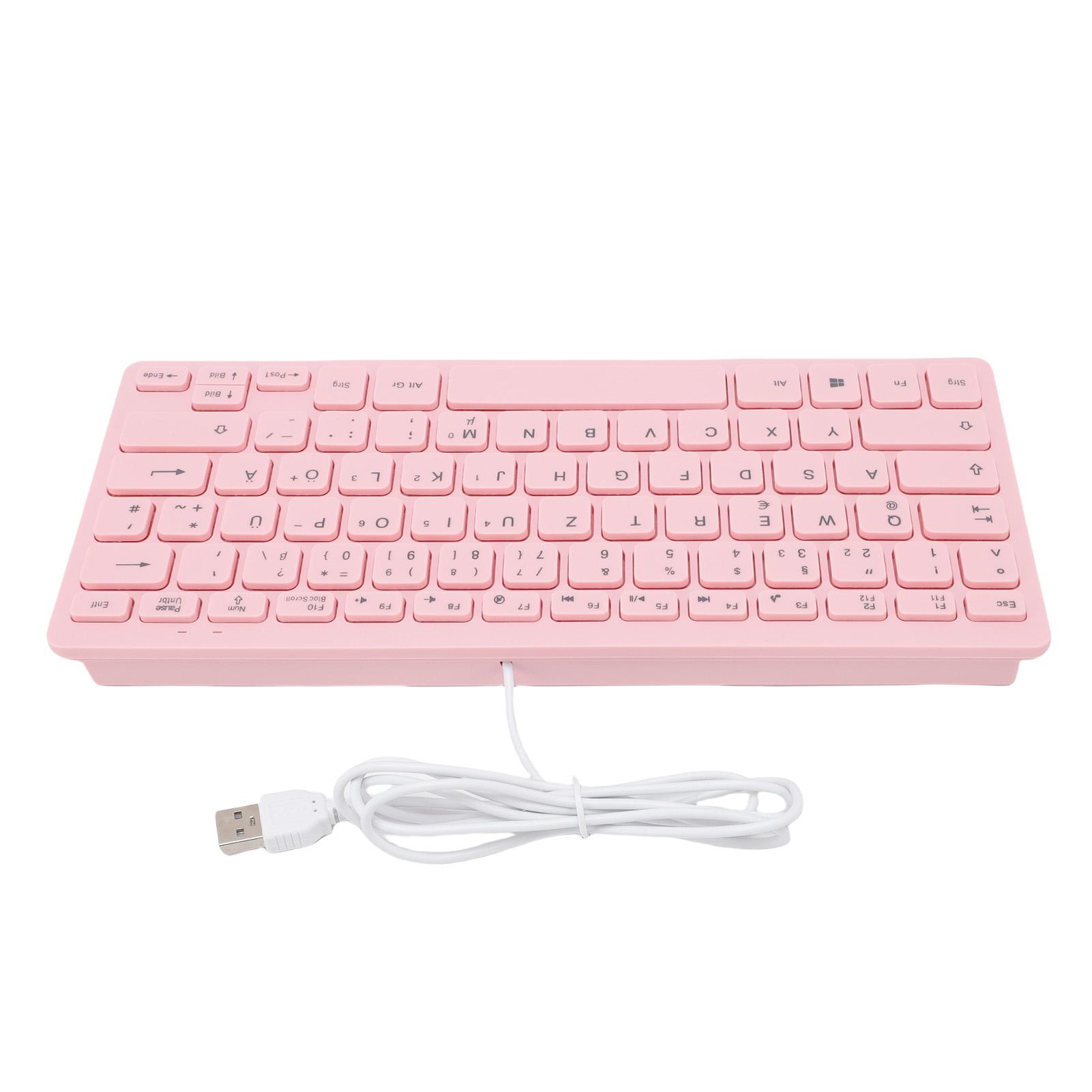 

Маленькая проводная клавиатура Roseate Тихая USB 78 клавиш Компьютерная клавиатура с противоскользящими ножками для