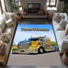 Kw Heavy Trucks Customize Text Area Rug Design for Kitchen Balcony Entryway Living Rooms Antislip Carpet Anime Office Decor Best for Christmas