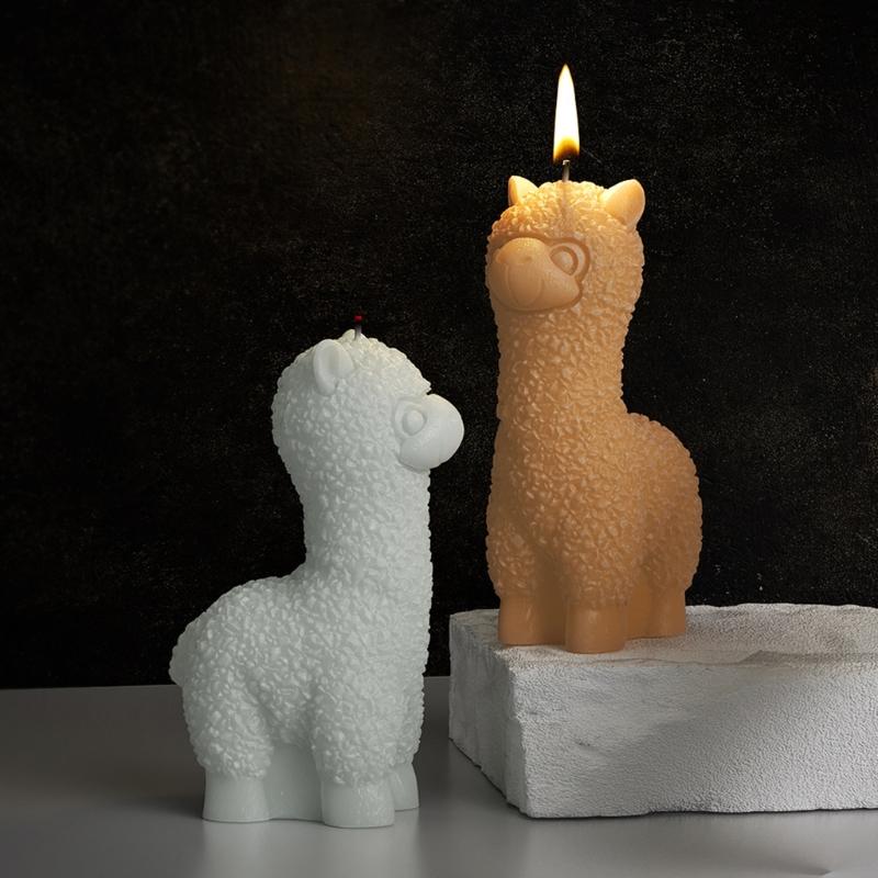 3D Alpacas Silicone Mould Animal Candle Molds Handmade Soap Castings Molds Resin Molds DIY Baking Molds Home Decorations