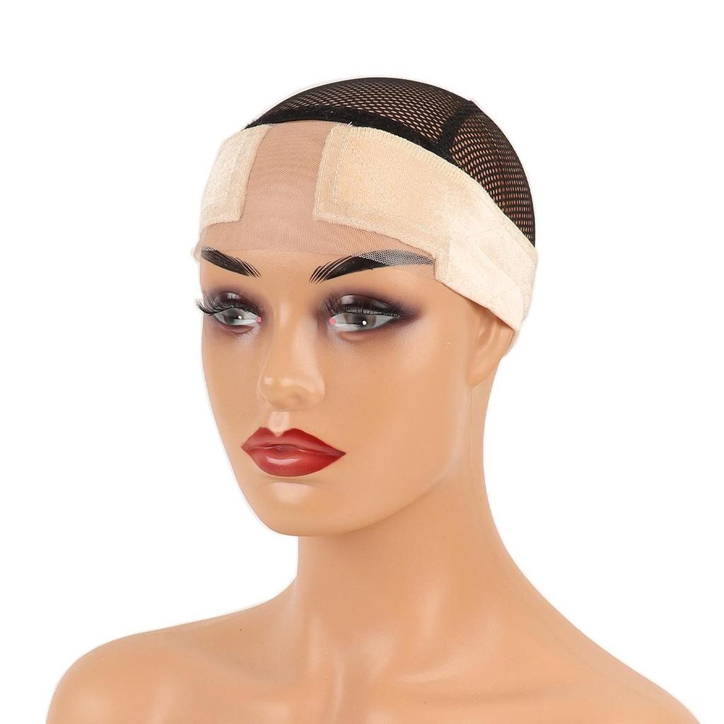 Velvet Lace Wig Headband with Hook & Loop Fixing Band