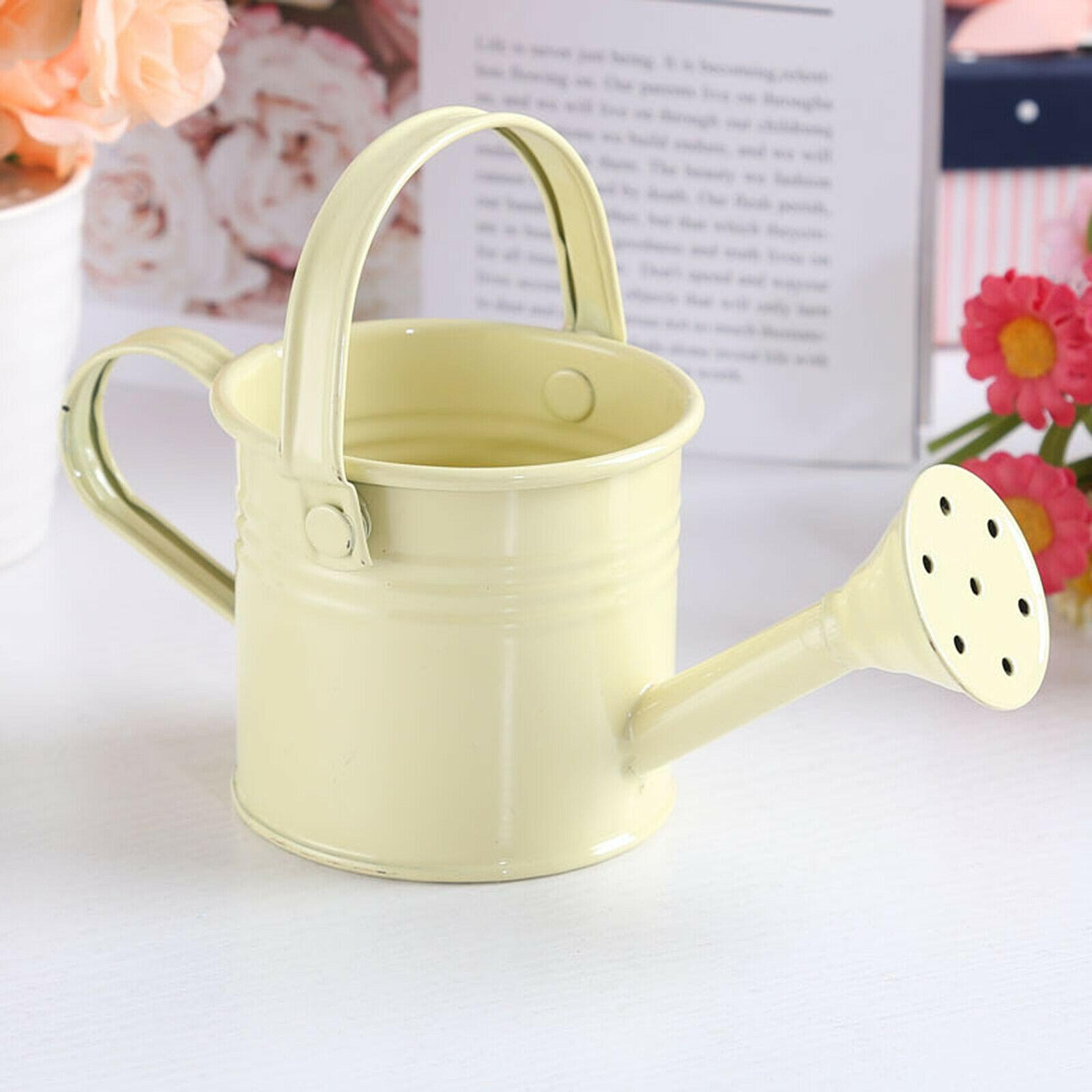 Home Mini Vintage Flower Kettle Water Spraying Pot Metal Watering Can бежевый