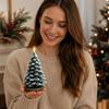 Christmas Tree Night Light with Remote Control, Electronic Candle Lamp for Holiday Home Decor