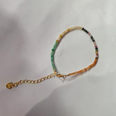 Ultra-Fine Rainbow Small Tourmaline Bracelet  Style Female Gradient Ins Niche Design Light Luxury Bracelet