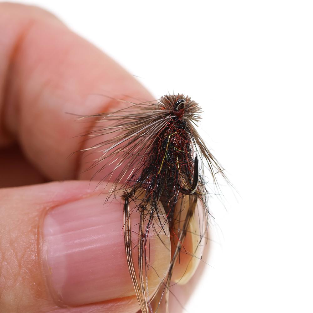 3/6PCS Caddisfly Foam Body Pupa Brown Elk Hair Barbless Hook Floating Dry Fly Mayfly Trout Bass Graying Panfish Fishing Lures