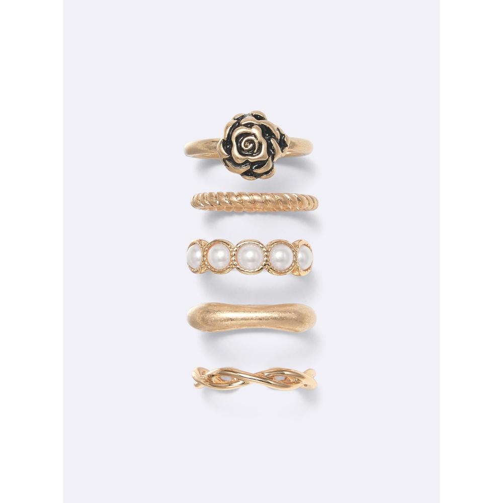 Gu By Uniqlo Rose   Metal Ring 5p