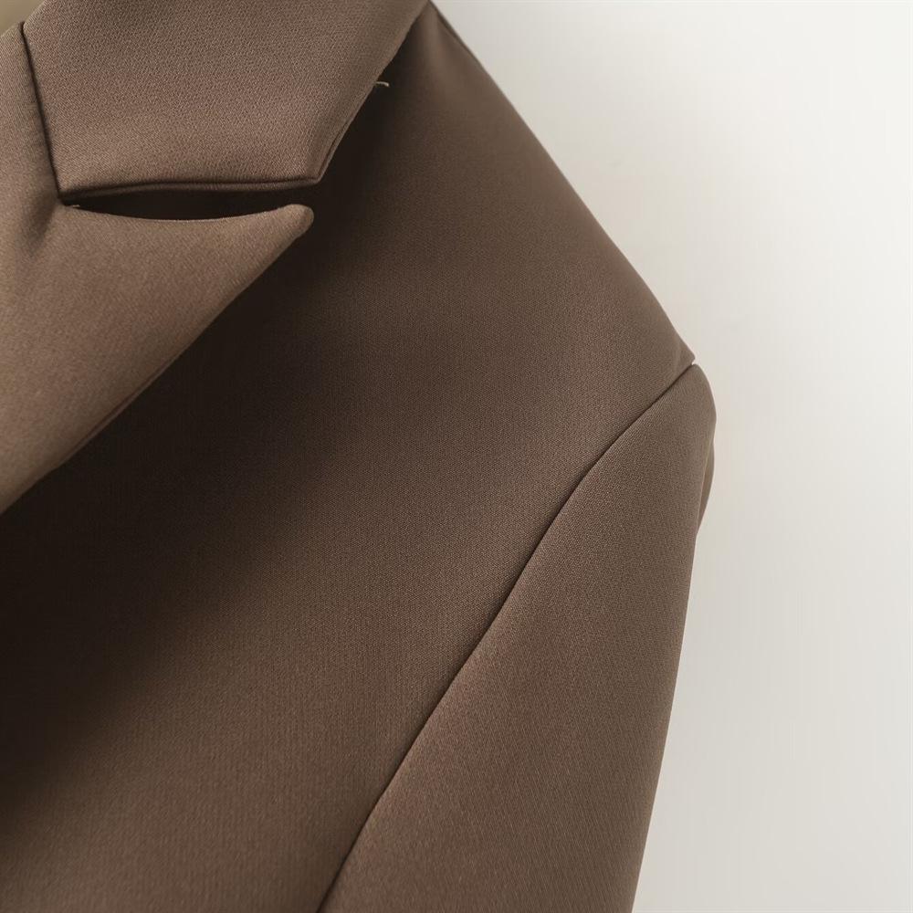 Women's Multi-Color Double-Breasted Suit Jacket (Loose Fit) - 2024 Autumn/Winter Collection