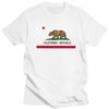 Custom Bear California Republic Flag T Shirts Men 100 Cotton Tee Tops Tshirts Short Sleeve Fashion Tshirt Clothes