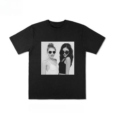 Autumn and Winter European and American Heavy Cotton Beautiful Women's Printed T-shirt 2025 New Men's Women's Versatile T-shirt