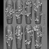 3D Silicone Nail Mold Flower Bow Butterfly Nails Templates Transparent Mold Diy Nail Art Decor Stamping Plates Manicure Tools