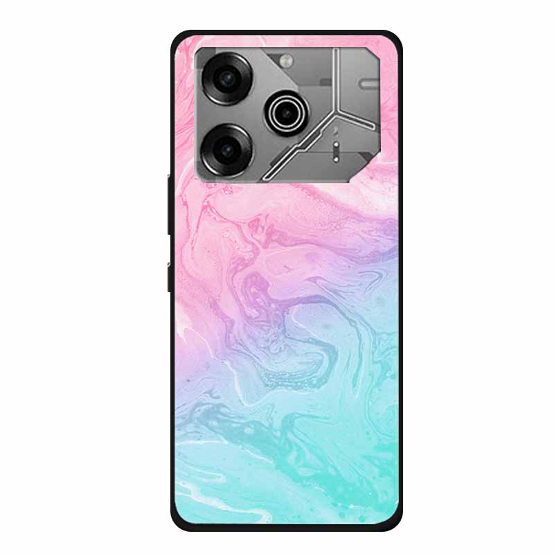 For Tecno Pova 6 Pro Case Marble TPU Silicone Soft Back Cover Phone Cases for Tecno Pova6Pro 5G LI9 Protector Mica Painted Coque