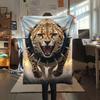 1Pc Beastsrunning Print Flannel Blanket, High Quality Comfortable for All Seasons, Home Decor, Warmth and Comfort, Perfect for Christmas Gifts