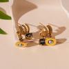 Vintage Zircon Heart Saturn Silver Earrings: Stylish, High-End European and American Design for Women.
