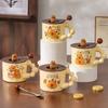 Kapibara High-Value Mug Ceramic Cup With Spoon And Lid Birthday Creative Gift Souvenir Cute