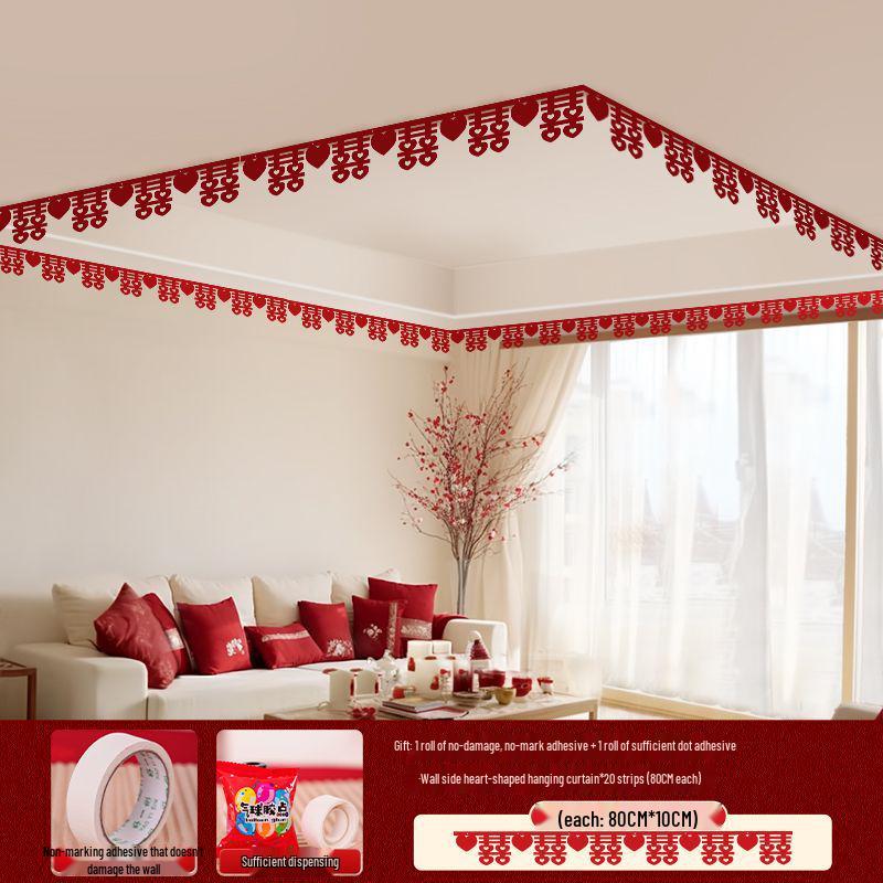 Complete Wedding Decoration Set: Bride's Room, Groom's New Home & Living Room Ceiling