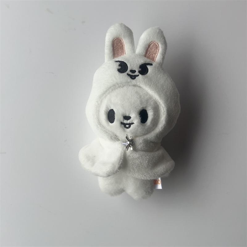 SKZ Seoul FM Live Stray Kids Plush Toy 12cm Doll Cloak Fashion Keychain Fan Commemorative Item Children's Gift