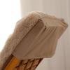 Weiches Winter-Schaukelstuhlkissen aus Kaninchenfell mit dichtem Flaum