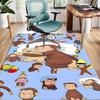 1pc Curious George (2) Design Area Rug - Non-Slip, Soft & Cozy Floor Mat for Living Room, Bedroom, Office - Indoor/Outdoor Decorative Carpet