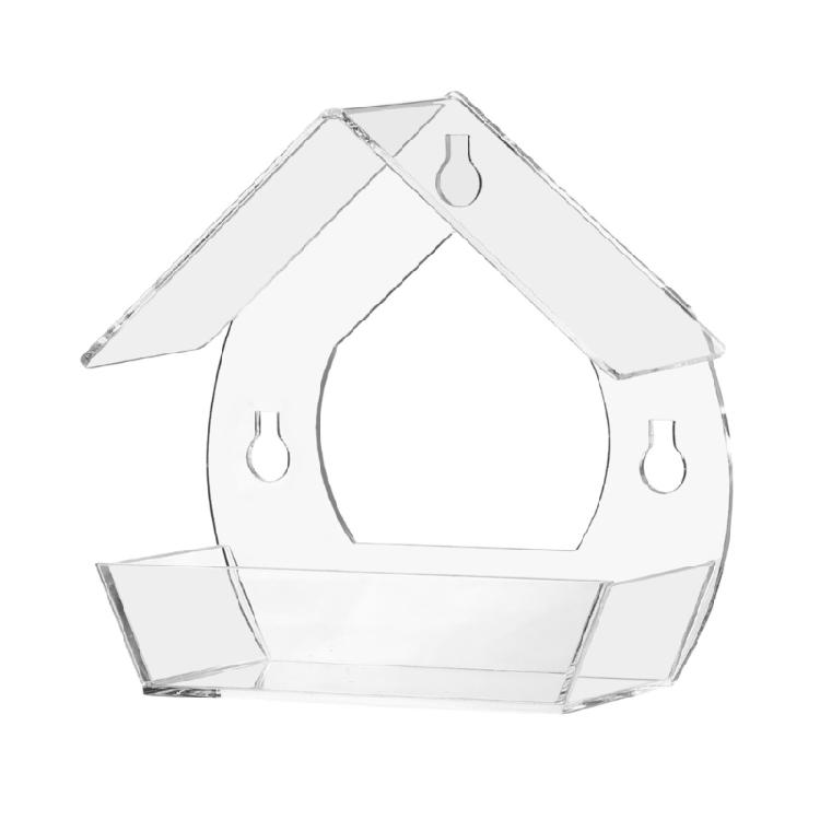 

360 Degree Clear Bird Feeding Cage Secure Window Attachment Safe Design Feeder For Avians Enthusiasts Observation Use 1