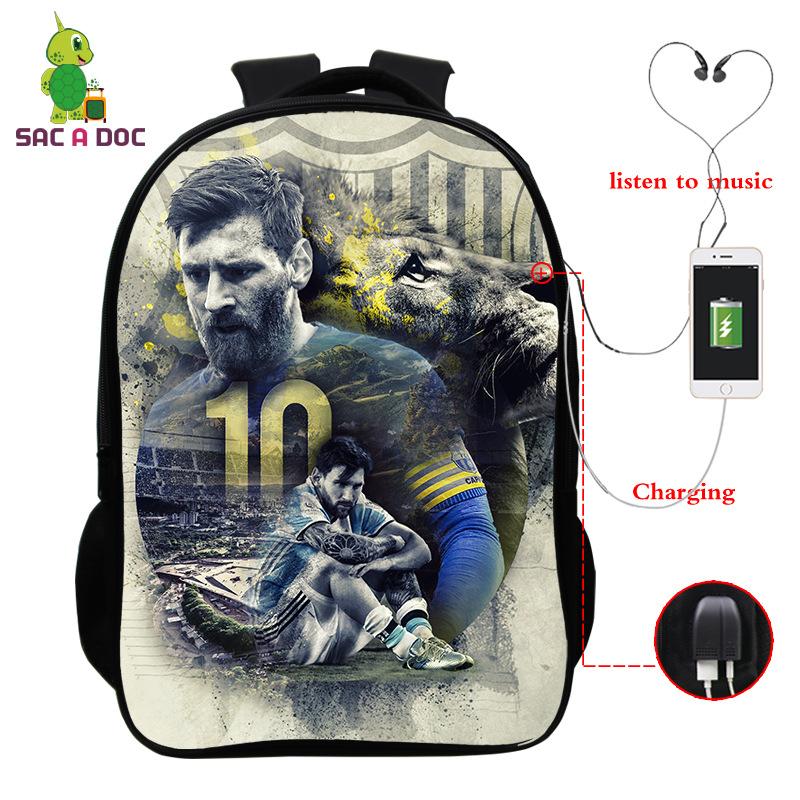 3D Digital Printed Backpack With Usb Full Color Backpack