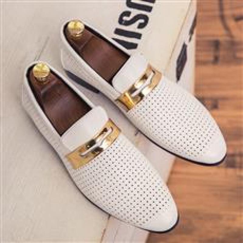 Herrenschuhe große Größe Herren neue Low-Top Britisch hohl atmungsaktiv Business Casual Mode Jugend Fuß Lederschuhe