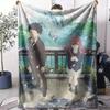 A S-Silent Voice Anime Throw Soft Flannel Throw Summer AC Blanket Lightweight Cool Nap Blanket for Sofa Bed Couch Travel