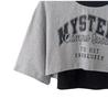 American Retro Letter Print Two-Piece Set: Short Sleeve T-shirt & Hot Girl Jazz Top for Women