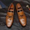 Tassel loafers leather shoes men's cowhide large size 48 men's shoes comfortable and versatile business and leisure