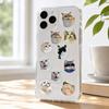 Funny Cat Meme Round Stickers Roll Cute Pet Expression Sealing Label Diy Gift Box Scrapbook Decor Reward Stickers