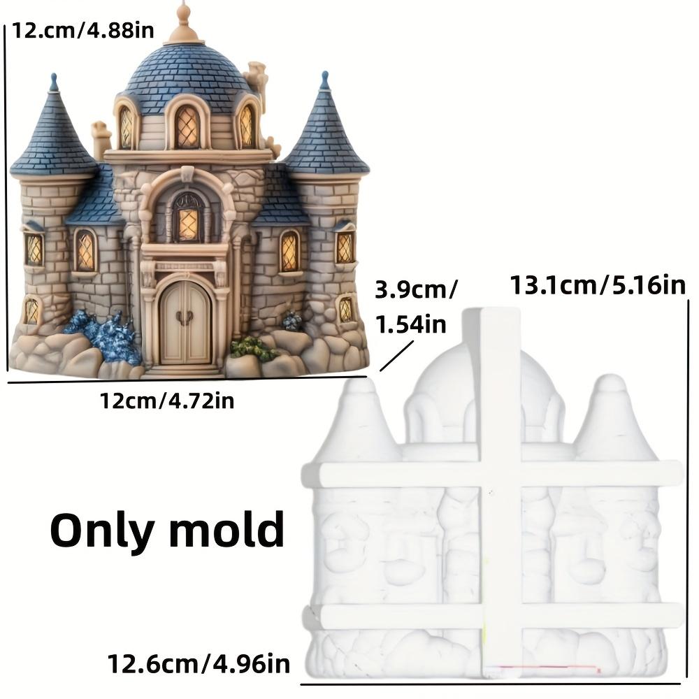 DIY Castle shaped Candle Silicone Mold House Candle Mould European style Villa Dome House Castle Resin Concrete Gypsum Molds