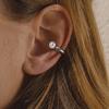 Uworld Classic Steel-Colored Round White Zircon Earrings For Women 18K PVD Plated Stainless Steel Earring Jewelry Gift