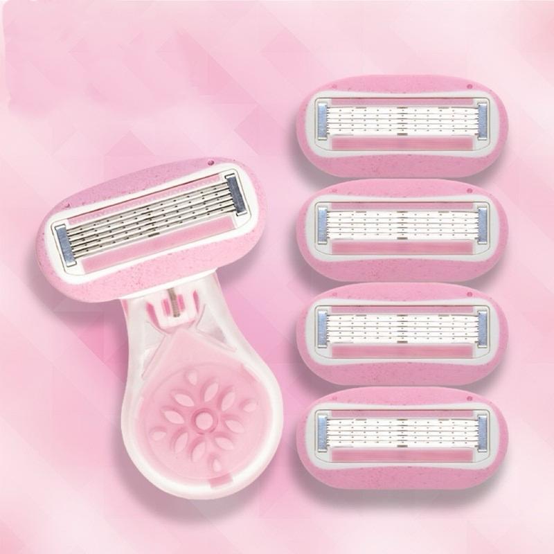 Women's full-body hair removal device, Non-disposable Manual Hair Removal Razor with Soap Holder - washable,Reuseabale