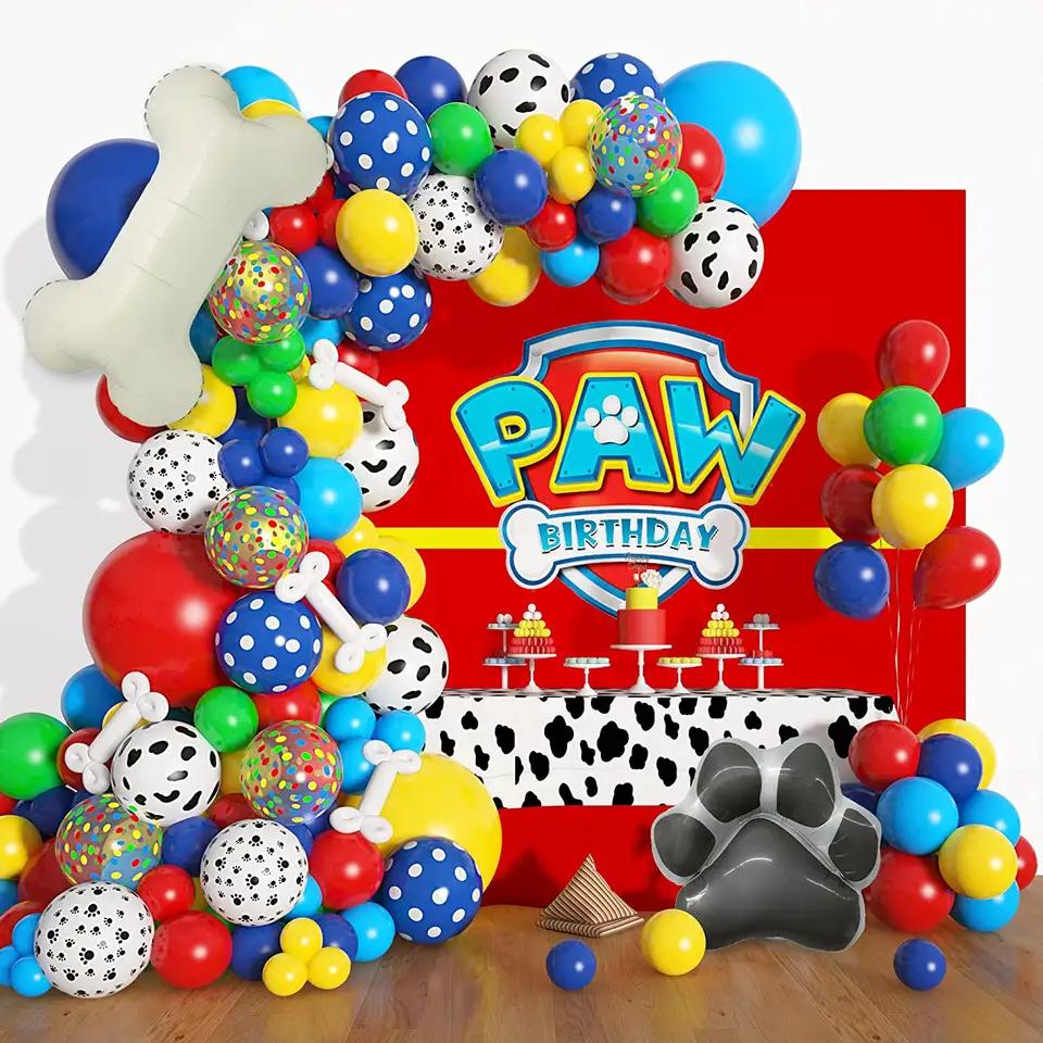 Bruiloft Verjaardag Babyborrel Geslachtsonthulling Decoraties Stofblauw Wit Ballonnenboog Slingerset