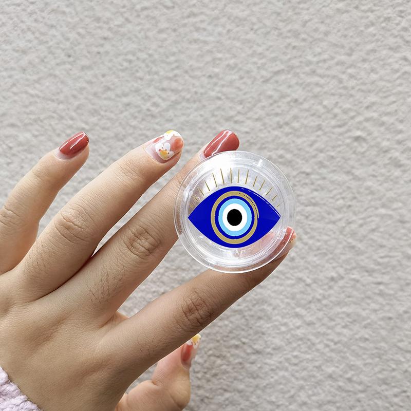 Türkischer Glücksbringer Blauer Nazar-Auge Abstrakter Handygriff Tok Ständer Halter Transparent Griptok für iPhone 13 Samsung Huawei Xiaomi Halterung