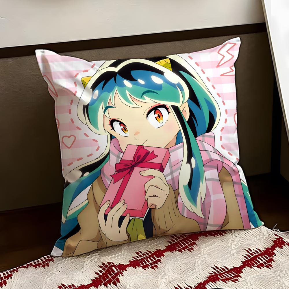 Anime UUrusei YYatsura Cushion Cover Reversible Soft Durable Pillow Cover Home  Car MultiScene Use for Daily Comfort