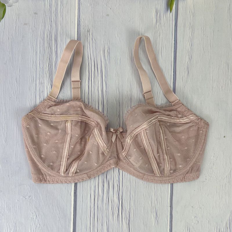 

699 Модный топ-бандо с полуоткрытой чашкой, большого размера, с большой чашкой, ультратонкий бюстгальтер на косточках, пуш-ап, нижнее белье 65-110bcdefgh 90D/Intimates standard UK40D Light purple