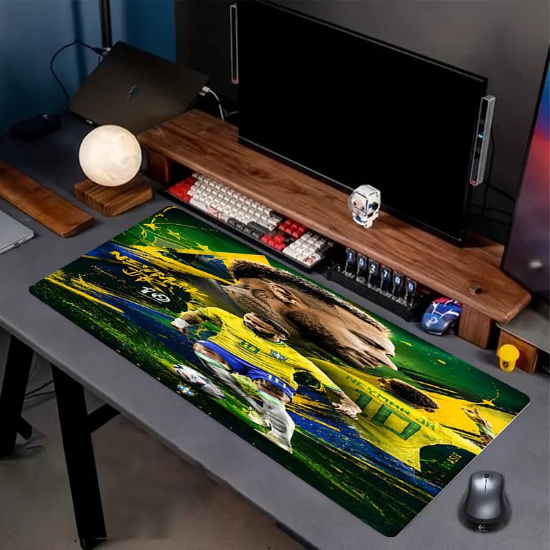 Neymar Jr Print Mouse Pad, Anti‑Slip Desktop keyboard Mat, for PC Laptop Gaming Working Daily Use, Cool Festival Surprise Gift