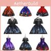 Halloween Witch Cosplay Cartoon Pumpkin Ghost Print Dress For Girls Perfect For Parties