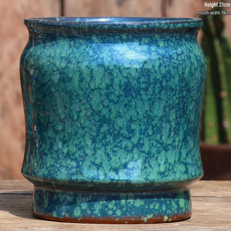 Stor Keramikkruka för Heminredning: Grov keramik för spindelväxt, gullranka, suckulenter och paradisfågelblomma. Perfekt för gröna växter och blommor.